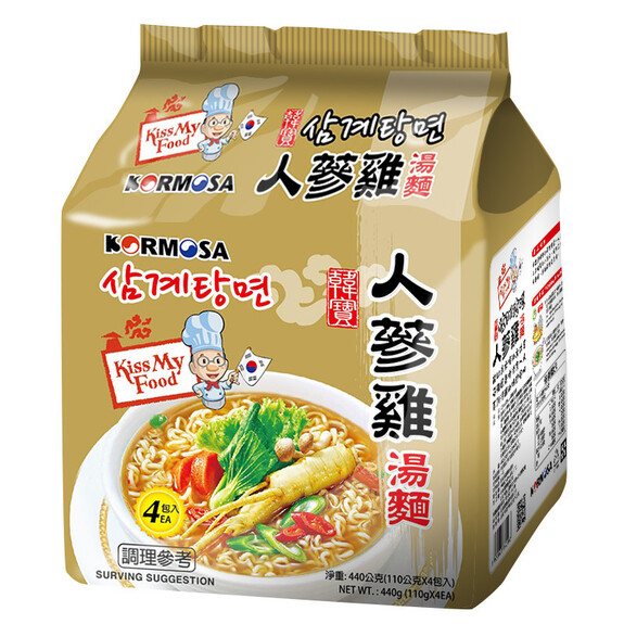 KORMOSA 人蔘雞湯麵  (110g*4包)/袋