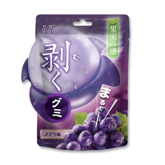 三立-剝皮軟糖(葡萄味) 65g/包